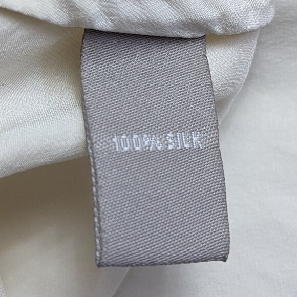 VTG 00s Y2K Ella Rose Cream White Silk Satin Lace Trim Bow V-Neck Slip Tank Top - Picture 8 of 8